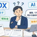 DXという言葉に振り回されて悩む中小企業の経営者。何から始めるか分からない状態